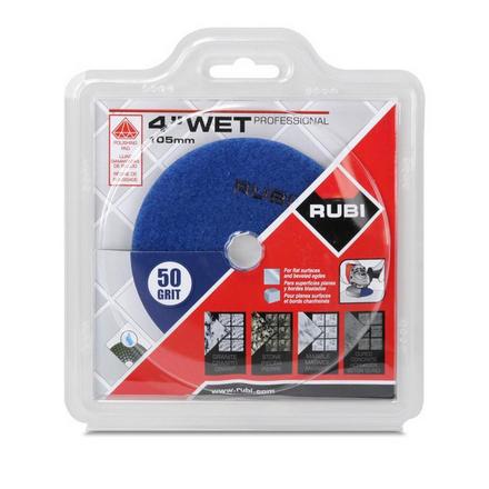 Rubi 4in. Wet Resin 50 Grit Polishing Pad Rubi 4in. Wet Resin 50 Grit Polishing Pad