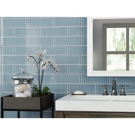 Icelandic Blue Ice Glass Tile Icelandic Blue Ice Glass Tile