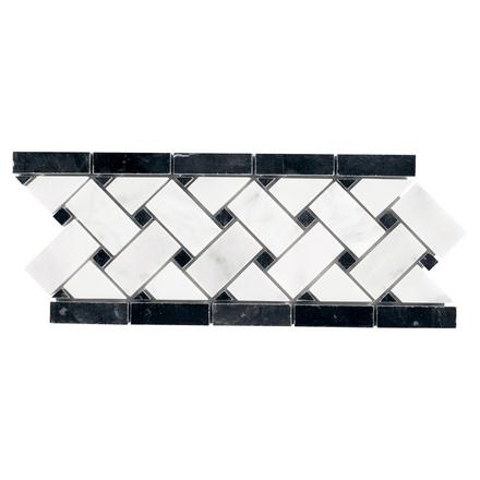 Bianco Carrara Basket Weave Marble Border Bianco Carrara Basket Weave Marble Border