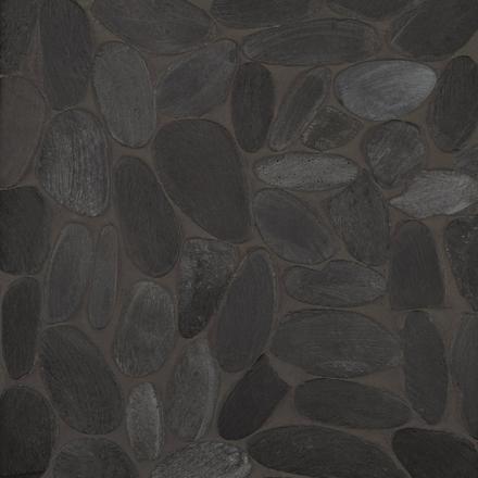 Flat Black Honed Pebble Mosaic Flat Black Honed Pebble Mosaic