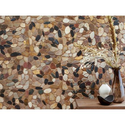 Flat Mixed Honed Pebble Mosaic Flat Mixed Honed Pebble Mosaic