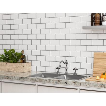 Bright White Ice Beveled Ceramic Wall Tile Bright White Ice Beveled Ceramic Wall Tile