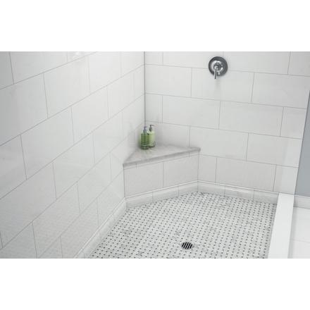 Carrara Chateau Marble Triangle Shower Bench Carrara Chateau Marble Triangle Shower Bench