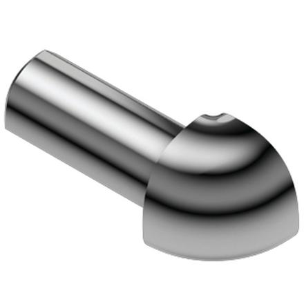 Schluter-RONDEC Outside Corner for 5/16in. PVC Polished Chrome RONDEC Profile Schluter-RONDEC Outside Corner for 5/16in. PVC Polished Chrome RONDEC Profile