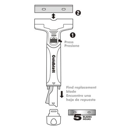 Goldblatt 3.5in. Glass Scraper Blade - 5pk. Goldblatt 3.5in. Glass Scraper Blade - 5pk.