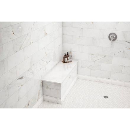 Bianco Orion Marble Rectangle Shower Bench Bianco Orion Marble Rectangle Shower Bench
