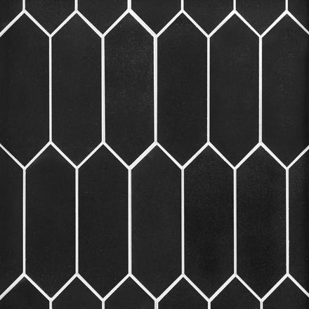 Jet Black Basalt Picket Limestone Mosaic Jet Black Basalt Picket Limestone Mosaic