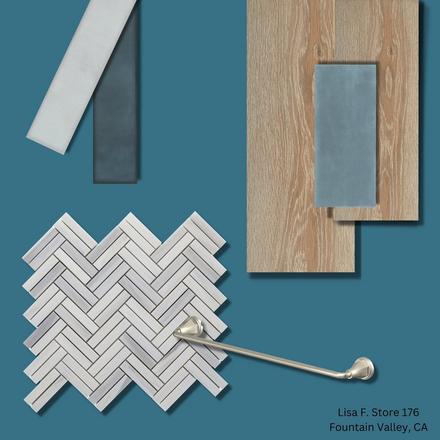 Bianco Venatino Double Herringbone Marble Mosaic Bianco Venatino Double Herringbone Marble Mosaic