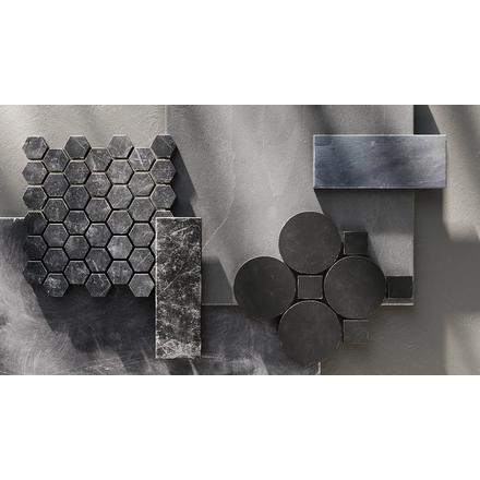 Black Hexagon Natural Slate Mosaic Black Hexagon Natural Slate Mosaic