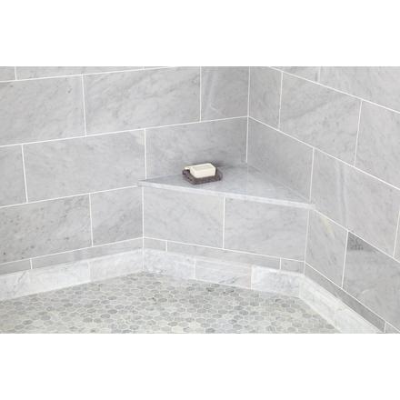 Carrara Marble Triangle Shower Bench Carrara Marble Triangle Shower Bench