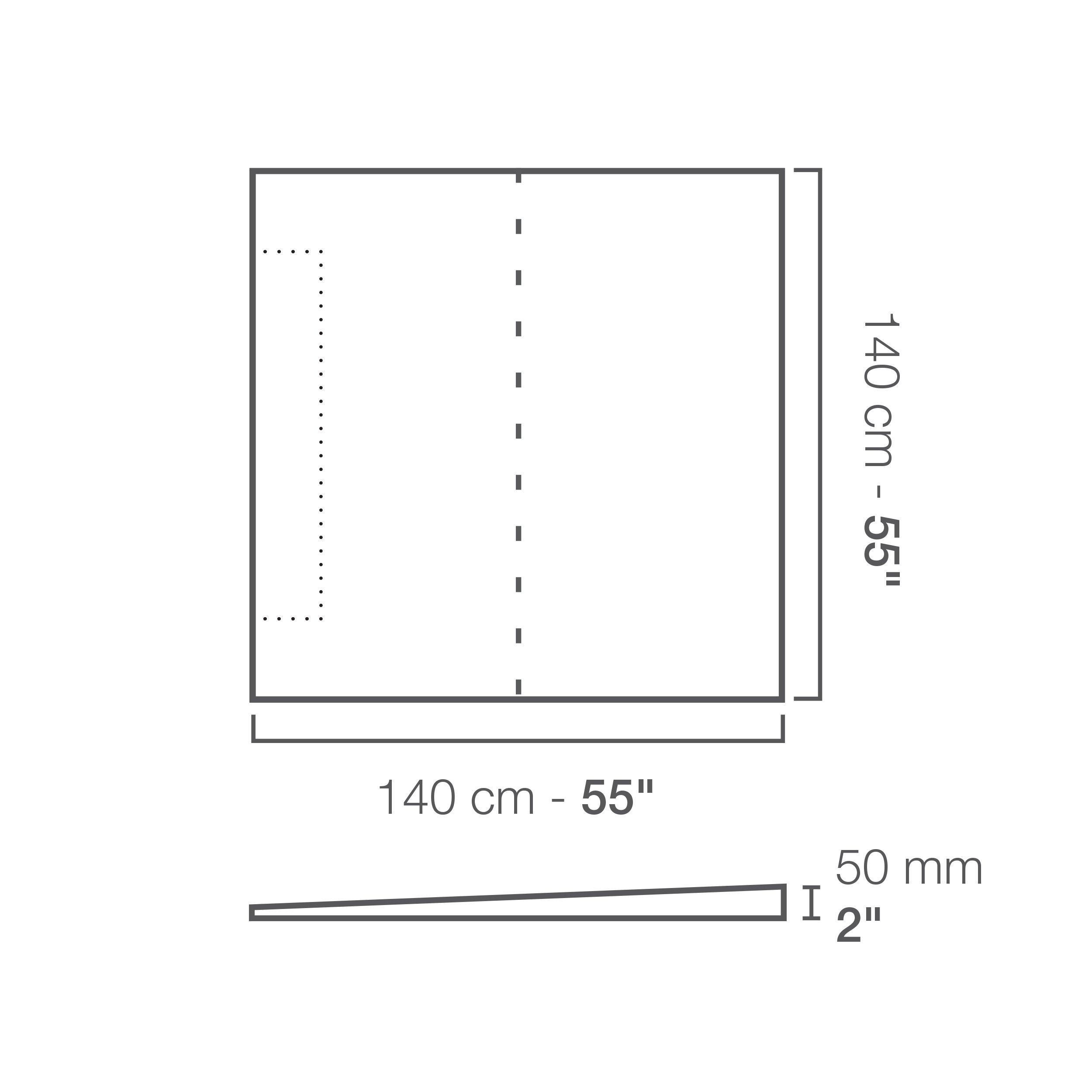 Schluter Kerdi-Shower Side Linear Tray 55in. x 55in.