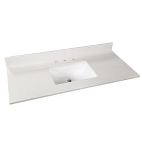 Sutton White Marble 49 in. Vanity Top includes Backsplash Sutton White Marble 49 in. Vanity Top includes Backsplash
