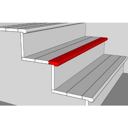 Unfinished Left Return Stair Nose - 13in. Unfinished Left Return Stair Nose - 13in.