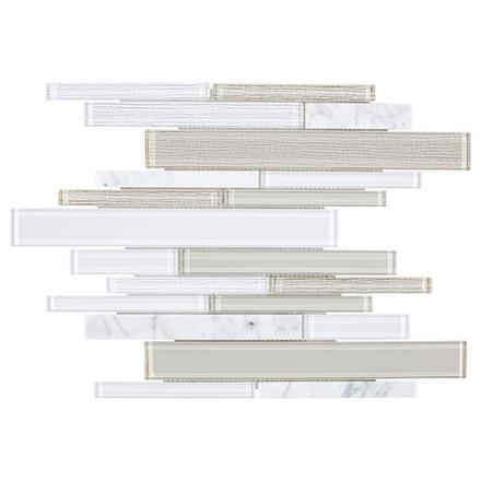 Paros Summer Stone II Glass Linear Mosaic Paros Summer Stone II Glass Linear Mosaic