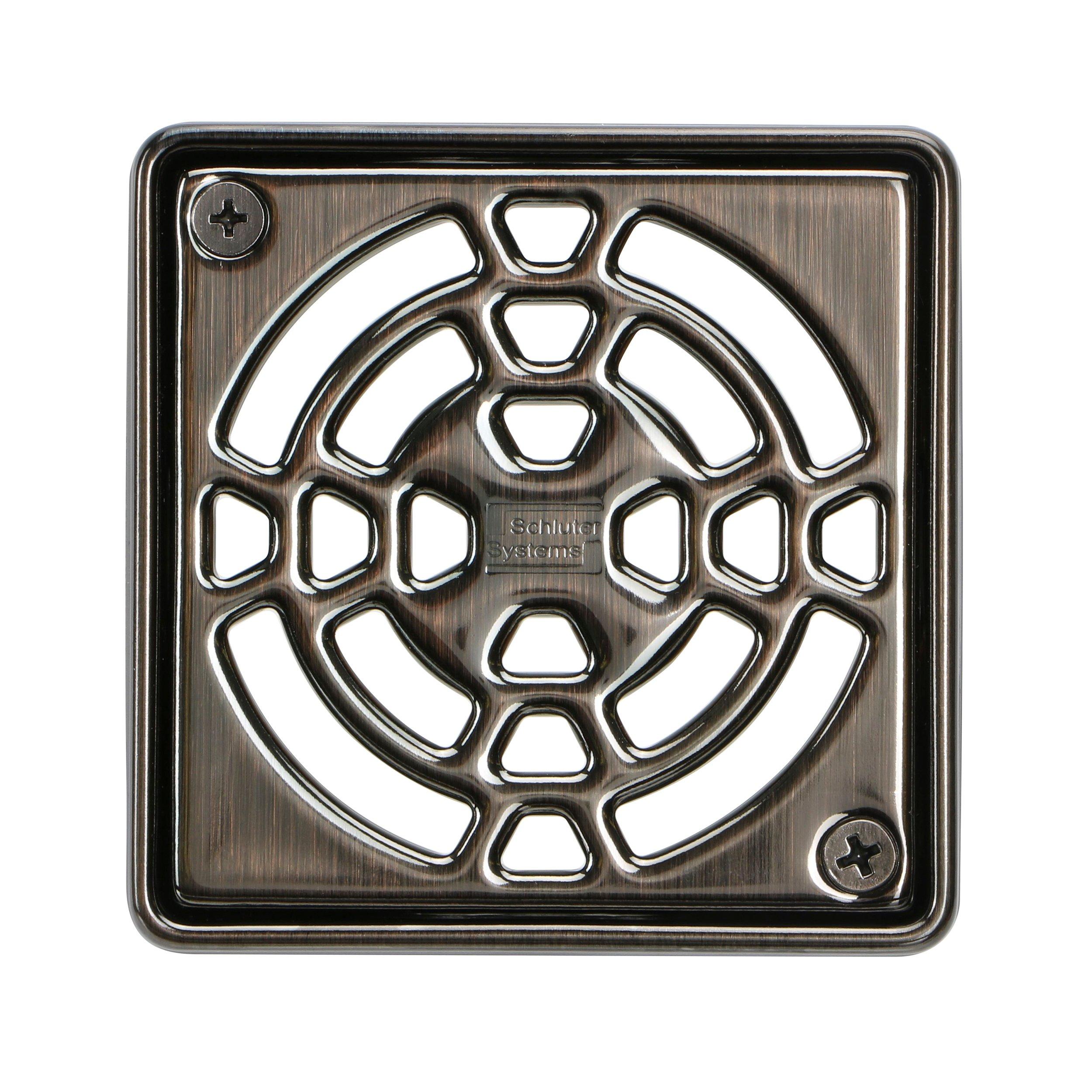Schluter Kerdi-Drain 4in. Grate Oil Rubbed Bronze