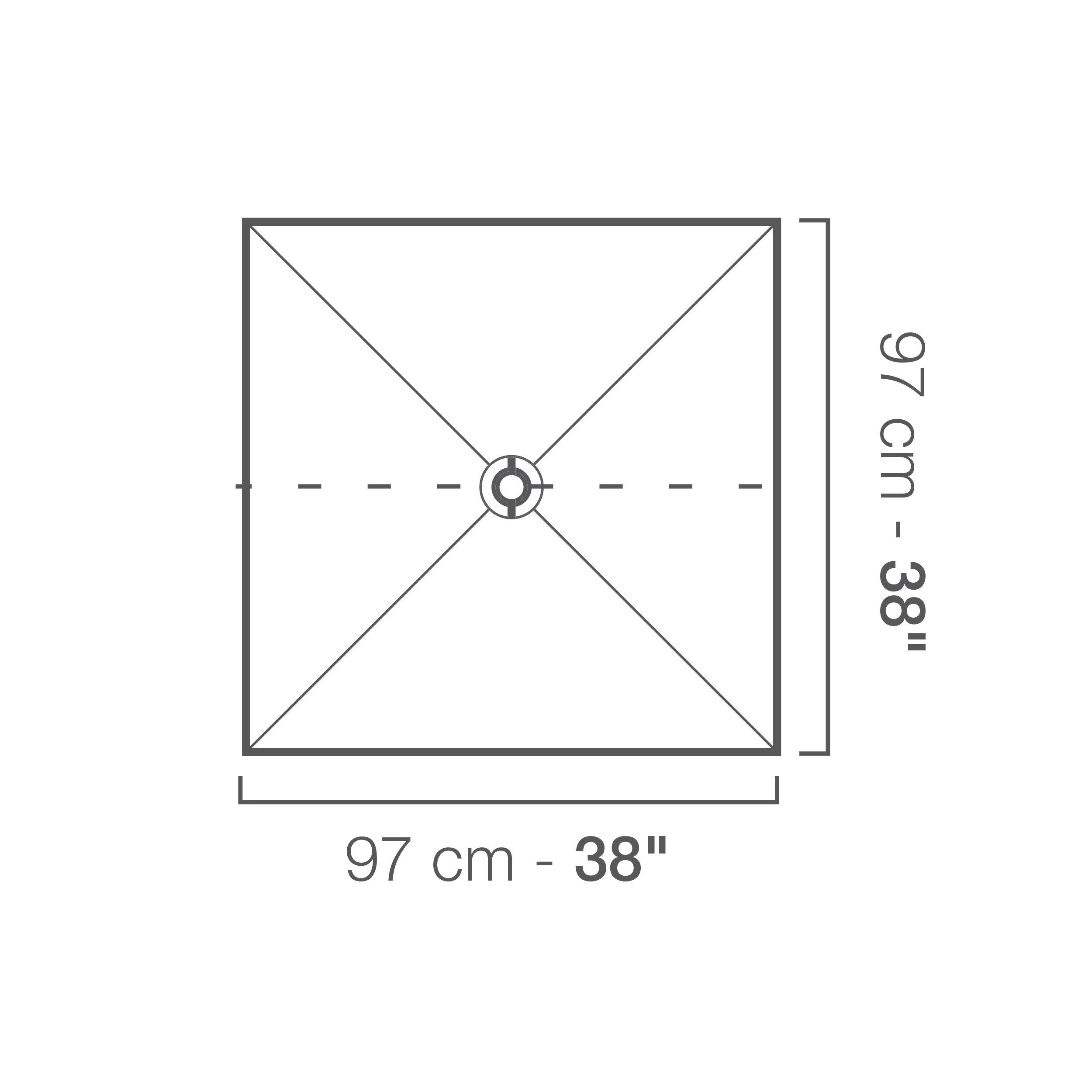 Schluter Kerdi-Shower Center Tray Thin 38in. x 38in.