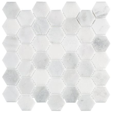 Sahara Carrara Hexagon Polished Marble Mosaic Sahara Carrara Hexagon Polished Marble Mosaic