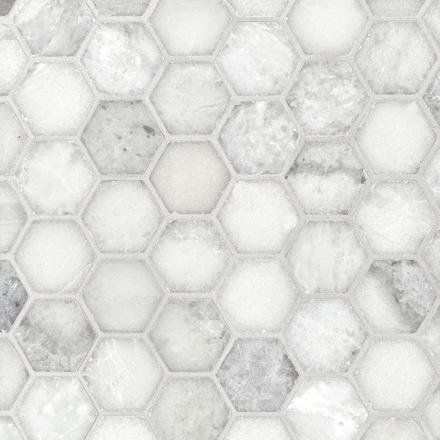Sahara Carrara Hexagon Polished Marble Mosaic Sahara Carrara Hexagon Polished Marble Mosaic