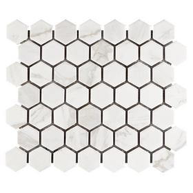 Marble Art 1.5 in. Hexagon Ceramic Mosaic Marble Art 1.5 in. Hexagon Ceramic Mosaic
