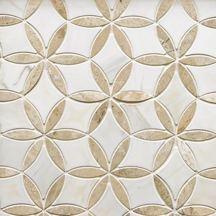 Marseille Crema Royal Dolomite Waterjet Mosaic Marseille Crema Royal Dolomite Waterjet Mosaic
