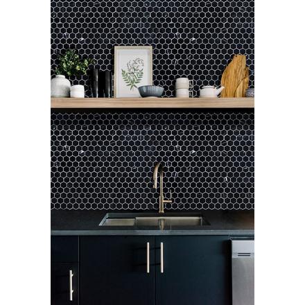 Nero Hexagon Polished Marble Mosaic Nero Hexagon Polished Marble Mosaic