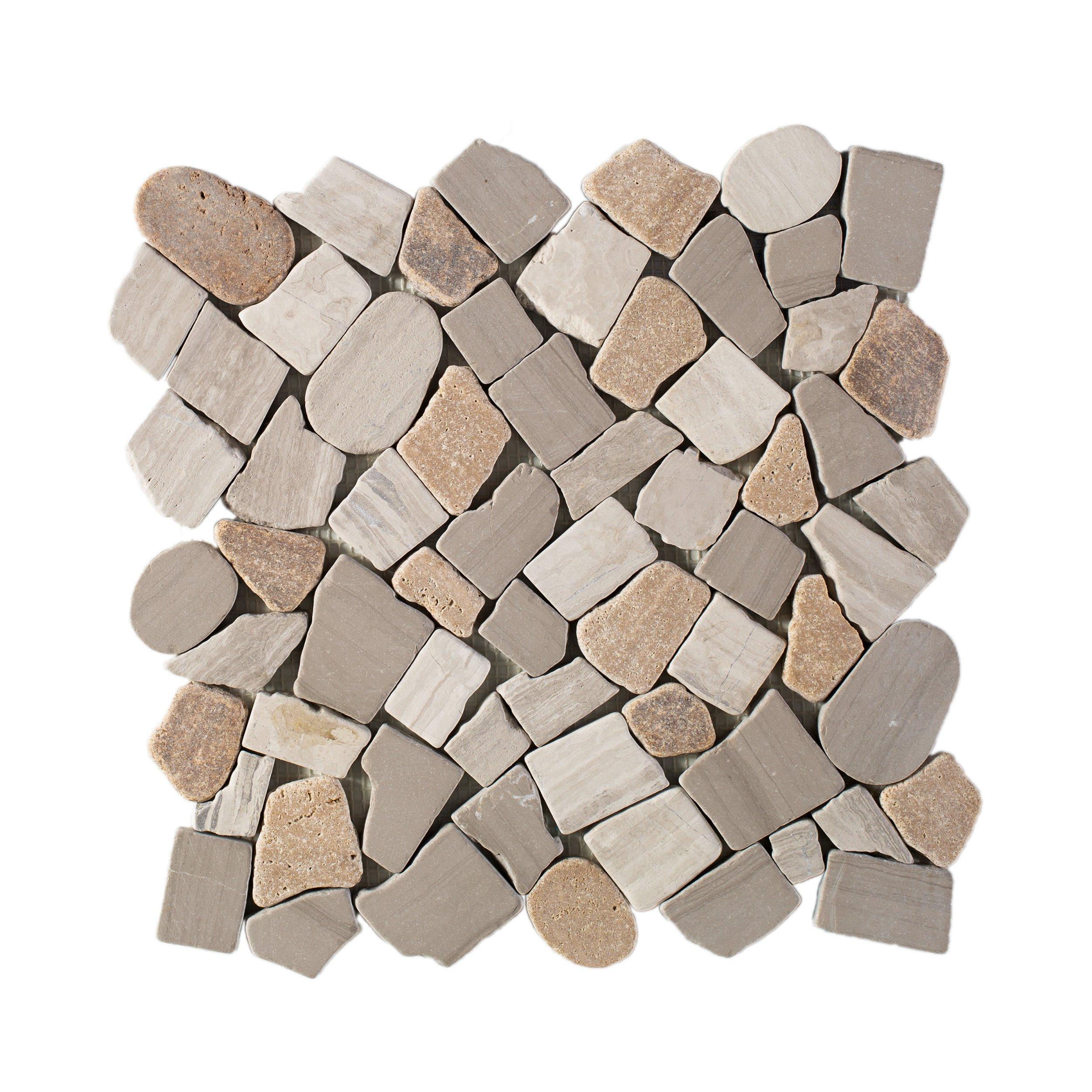 Mojave Tumbled Pebble Mosaic