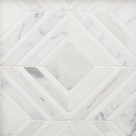 Spectra Calacatta Thassos Polished Marble Mosaic Spectra Calacatta Thassos Polished Marble Mosaic