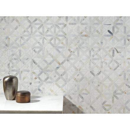 Canterbury Calacatta Thassos Polished Marble Mosaic Canterbury Calacatta Thassos Polished Marble Mosaic