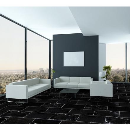 Sable Black Polished Marble Tile Sable Black Polished Marble Tile