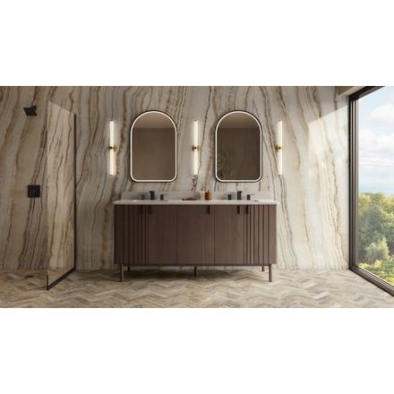 Linea Satin Black Single Panel Frameless Shower Screen Linea Satin Black Single Panel Frameless Shower Screen