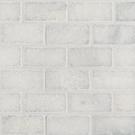 Carrara Chateau Tumbled Marble Brick Mosaic Carrara Chateau Tumbled Marble Brick Mosaic