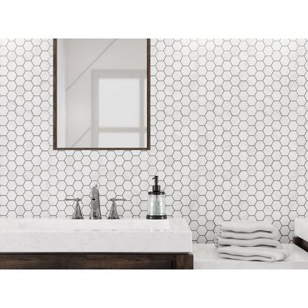 Cesari III Polished Hexagon Porcelain Mosaic Cesari III Polished Hexagon Porcelain Mosaic
