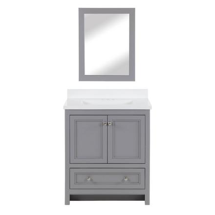 Sutherland 30 in. Gray Vanity Includes Mirror Sutherland 30 in. Gray Vanity Includes Mirror