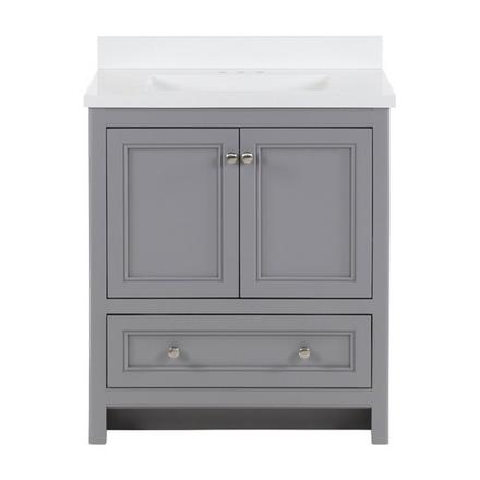 Sutherland 30 in. Gray Vanity Includes Mirror Sutherland 30 in. Gray Vanity Includes Mirror