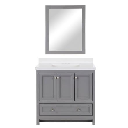 Sutherland 36 in. Gray Vanity Includes Mirror Sutherland 36 in. Gray Vanity Includes Mirror
