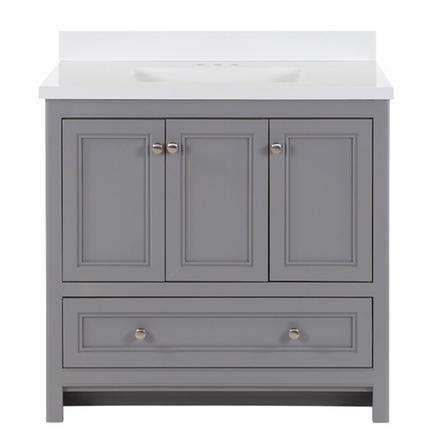 Sutherland 36 in. Gray Vanity Includes Mirror Sutherland 36 in. Gray Vanity Includes Mirror