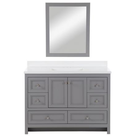 Sutherland 48 in. Gray Vanity Includes Mirror Sutherland 48 in. Gray Vanity Includes Mirror