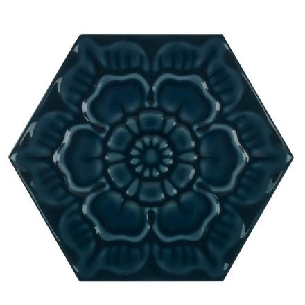 Gashira Hex Indigo Ceramic Tile Gashira Hex Indigo Ceramic Tile