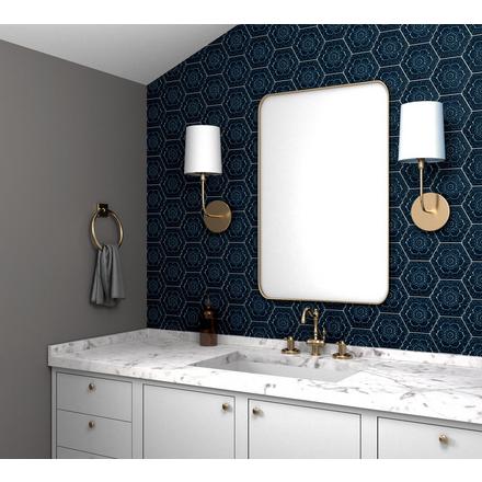 Gashira Hex Indigo Ceramic Tile Gashira Hex Indigo Ceramic Tile