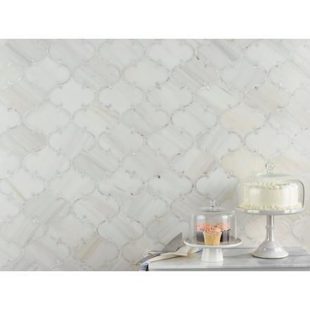 Aphrodite II Dolomite Mother of Pearl Waterjet Marble Mosaic Aphrodite II Dolomite Mother of Pearl Waterjet Marble Mosaic