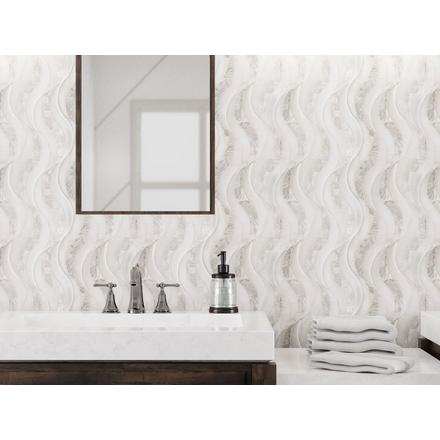 Hydra II Calacatta Mother of Pearl Waterjet Marble Mosaic Hydra II Calacatta Mother of Pearl Waterjet Marble Mosaic