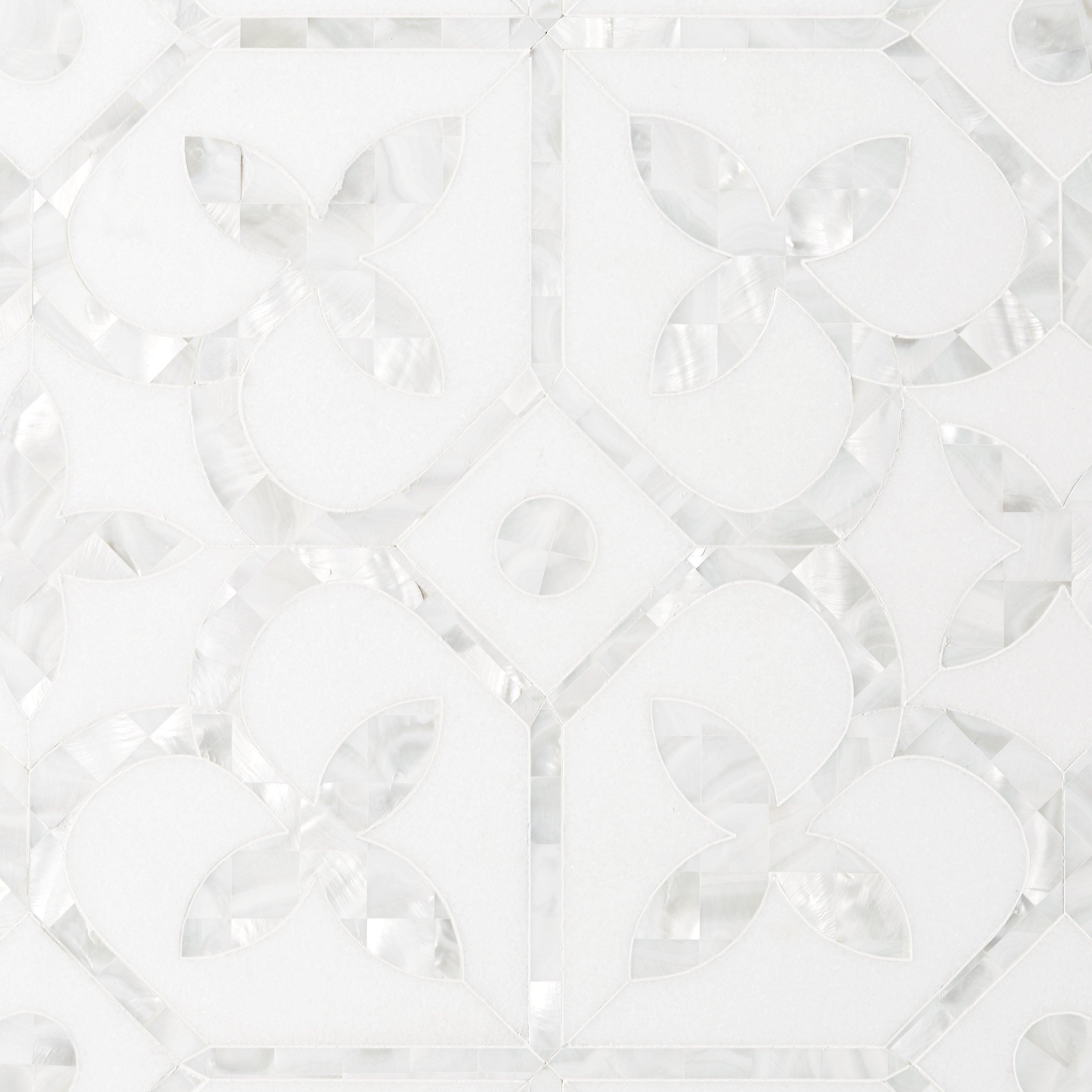 Versailles II Mother of Pearl Waterjet Marble Mosaic