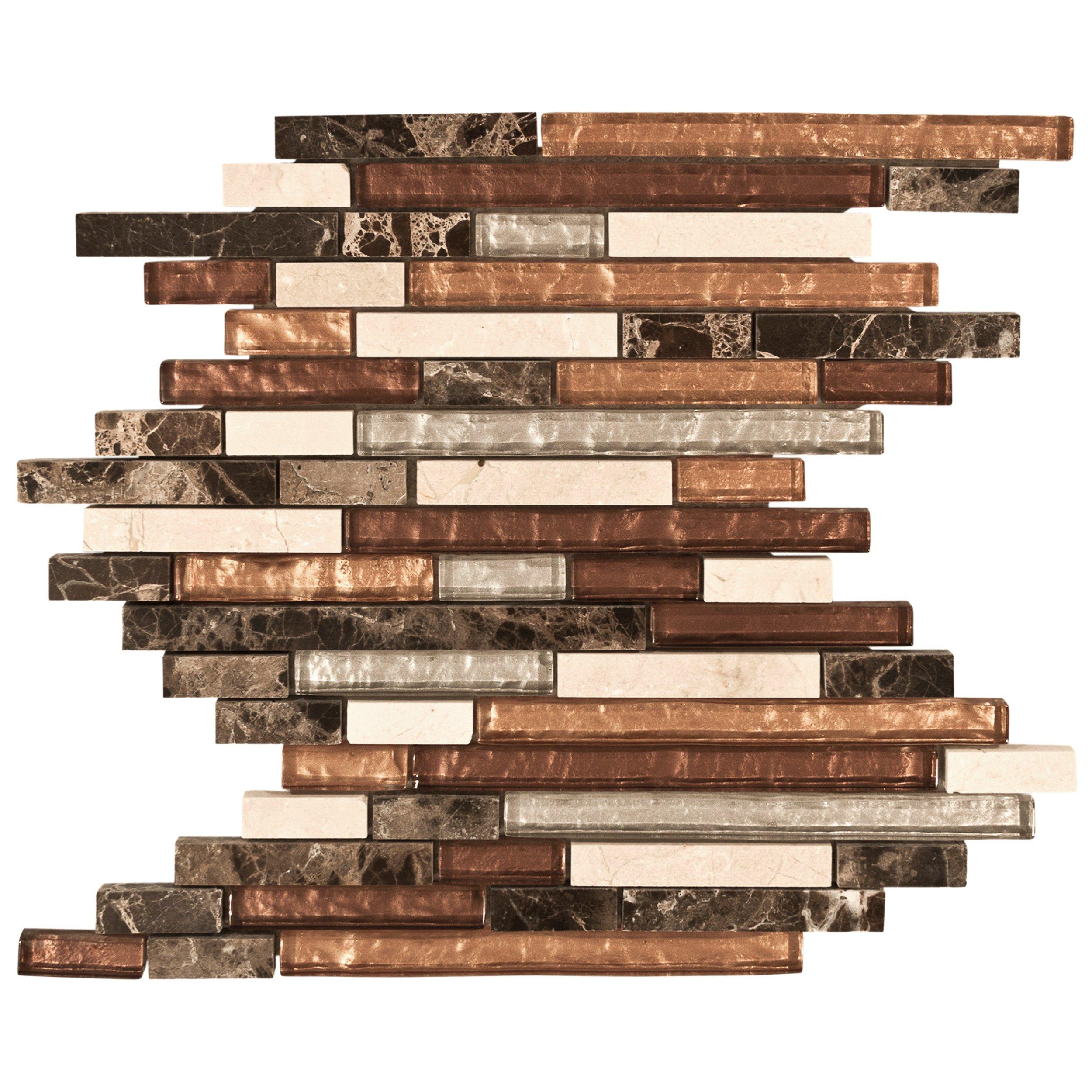 Bogota II Linear Glass Mosaic