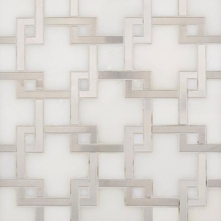 Vector II Royal White Waterjet Marble Mosaic Vector II Royal White Waterjet Marble Mosaic