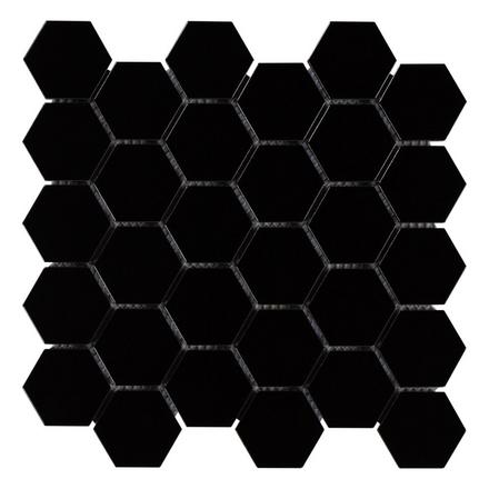Black Matte Hexagon Porcelain Mosaic Black Matte Hexagon Porcelain Mosaic