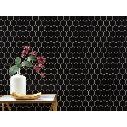 Black Matte Hexagon Porcelain Mosaic Black Matte Hexagon Porcelain Mosaic