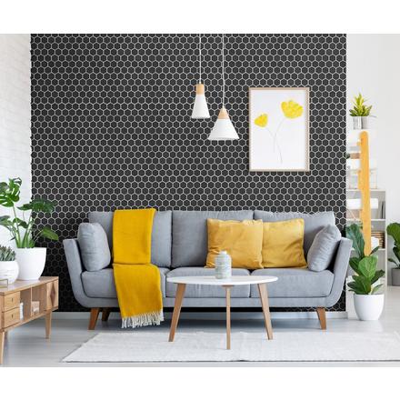 Black Matte Hexagon Porcelain Mosaic Black Matte Hexagon Porcelain Mosaic