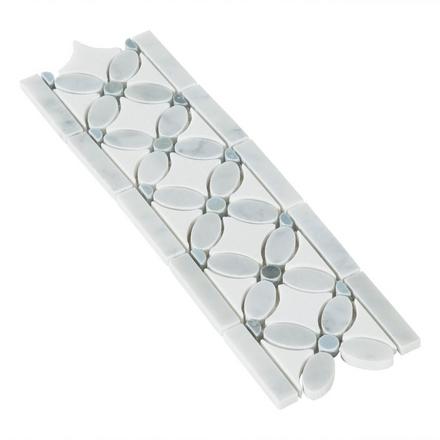 Flower II Carrara Marble Border Flower II Carrara Marble Border