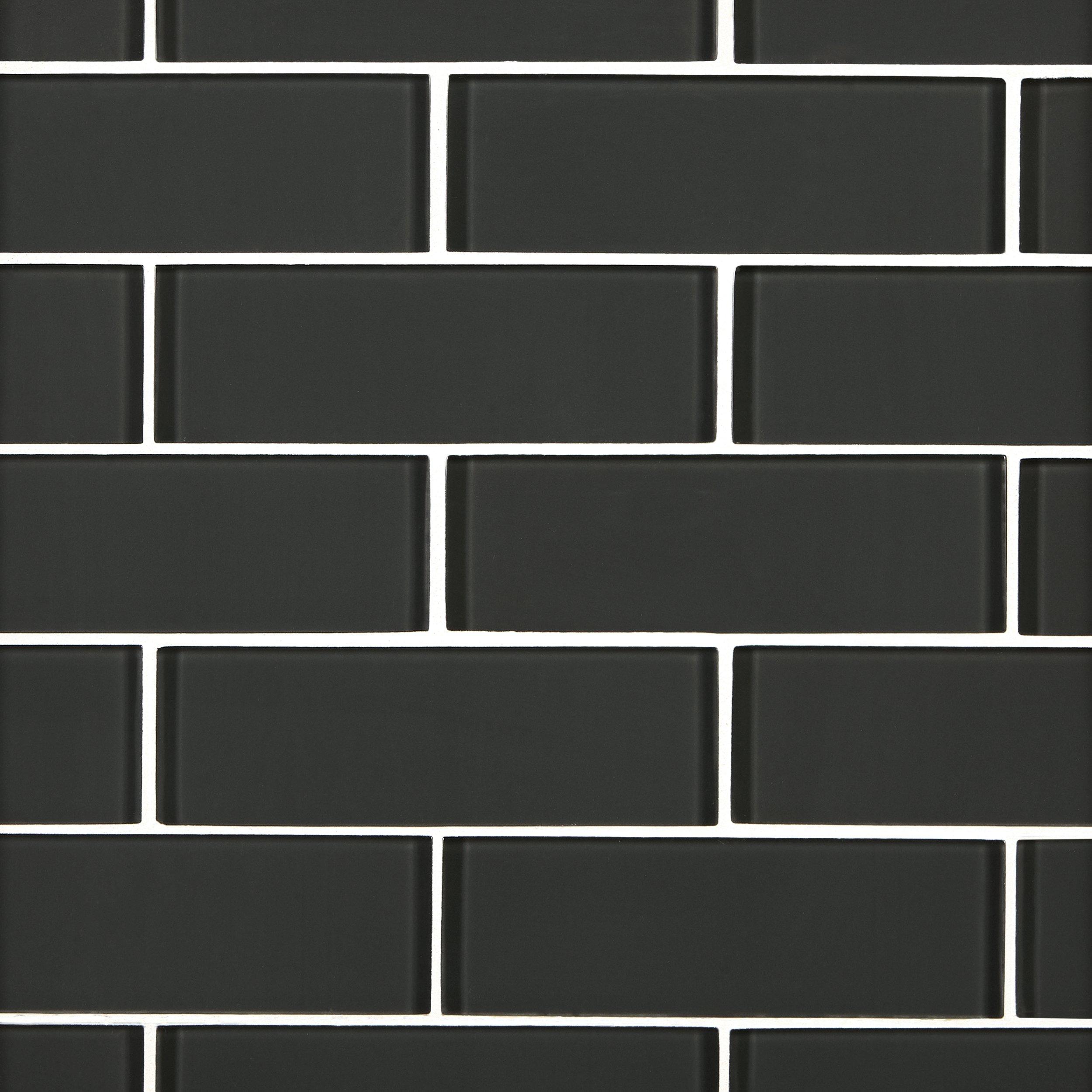 Shadow II Brick Glass Mosaic