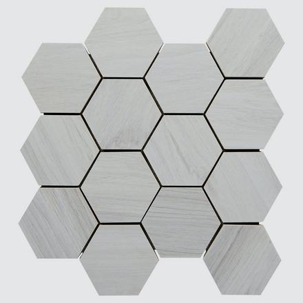 Ashford Woodville White Hexagon Porcelain Mosaic Ashford Woodville White Hexagon Porcelain Mosaic